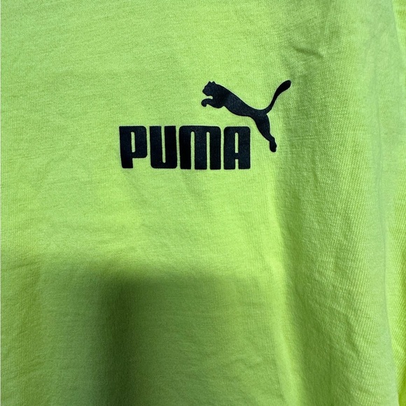 Puma Yellow Short Sleeve Tee Energetic Cotton Blend - Picture 5 of 5